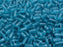 Tile Beads 6x6x3 mm, 2 Holes, Aquamarine Blue, Czech Glass