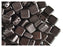 40 pcs 2-hole Tile Pressed Beads, 6x6x3mm, Pastel Dark Brown/Bronze, Czech Glass