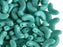 25 pcs Arcos® Par Puca® 3-hole Beads, 5x10mm, Opaque Green Turquoise, Czech Glass