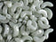 25 pcs Arcos® Par Puca® 3-hole Beads, 5x10mm, Opaque Light Green Ceramic Look, Czech Glass