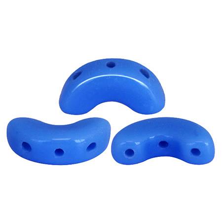 25 pcs Arcos® Par Puca® 3-hole Beads, 5x10mm, Sapphire, Czech Glass