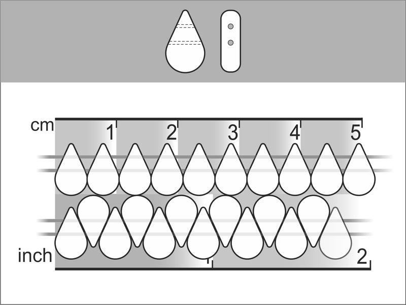 25 pcs Amos® Par Puca® 2-hole Beads, 5x8mm, Jet Black Matte, Czech Glass