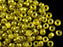 50 pcs Pony Pressed Beads, 2mm Hole, 5.5mm, Semi Apollo Yellow, Czech Glass