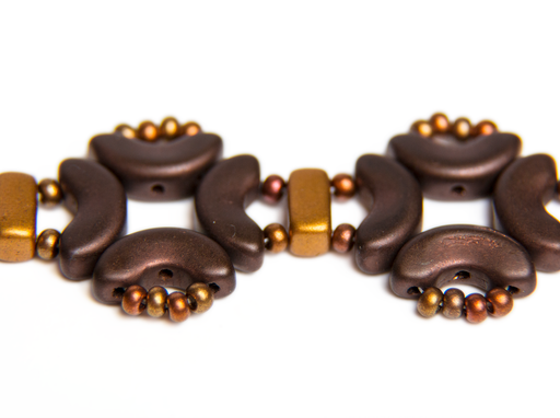 1 pc DIY Beading Kit for Jewelry Making (Bracelet) Magic Identity, Brown Gold, Czech Glass Beads