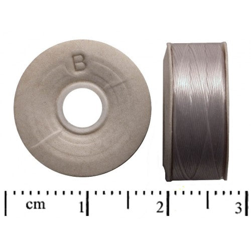 1 pc Nymo Nylon Thread B, 0.2mm (0.008inch) x 66m (72yd), Silver