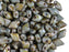 30 pcs 2-hole DiamonDuo™ Beads, 5x8mm, Chalk Blue Lazure, Pressed Czech Glass