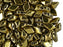 30 pcs 2-hole DiamonDuo™ Beads, 5x8mm, Light Gold Metallic, Pressed Czech Glass