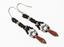 Elsa - DIY Beading Kit For Jewelry Making (Necklace&Earrings), Red Travertine Black Silver, Czech Glass Beads