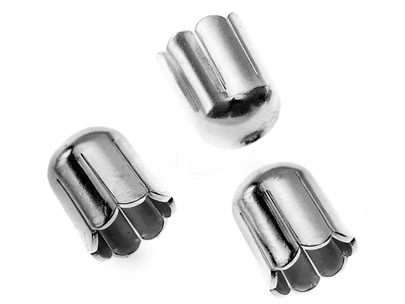 1 pc Bead Cap, 6.3mm, Platinum Plated