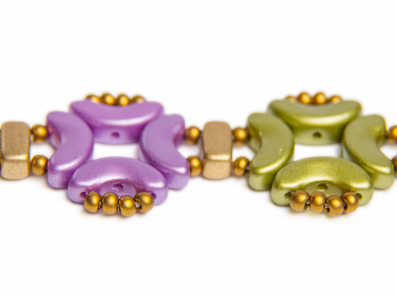 1 pc DIY Beading Kit for Jewelry Making (Bracelet) Magic Identity, Pink Green, Czech Glass Beads