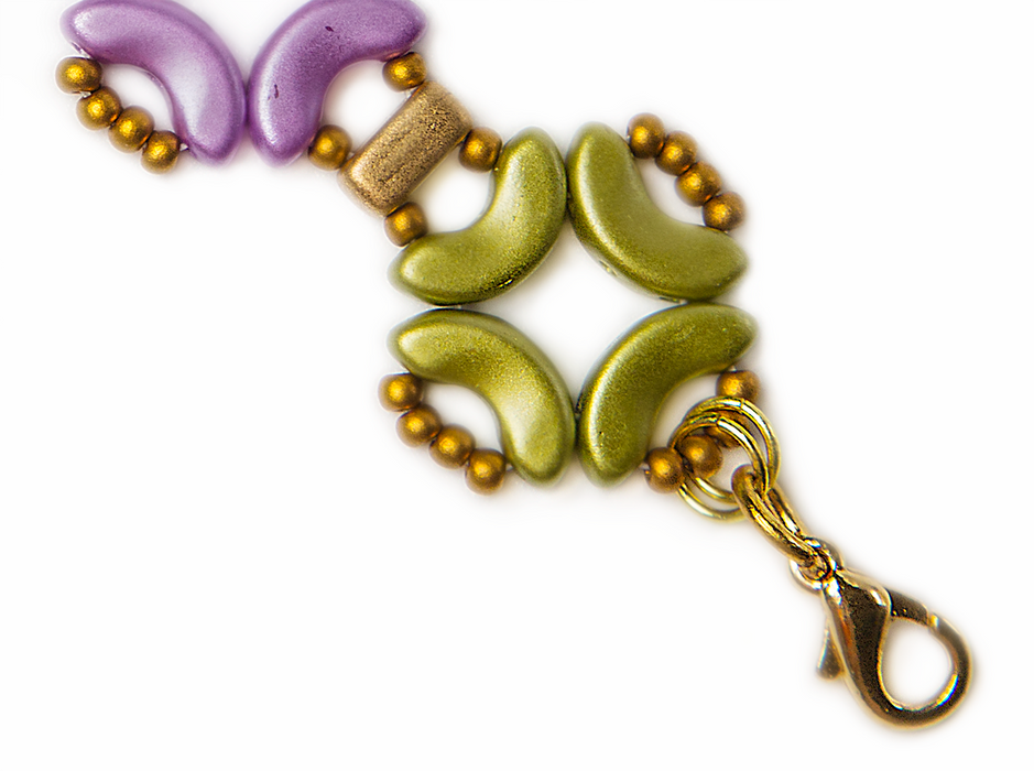 1 pc DIY Beading Kit for Jewelry Making (Bracelet) Magic Identity, Pink Green, Czech Glass Beads