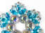 Exclusive DIY Beading Kit For Making Jewelry Snowflake 2pcs, Aqua Silver, Czech Glass Beads