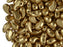 20 pcs 2-hole ZoliDuo® Left Pressed Beads, 5x8mm, Alabaster Bronze Pale Gold, Czech Glass