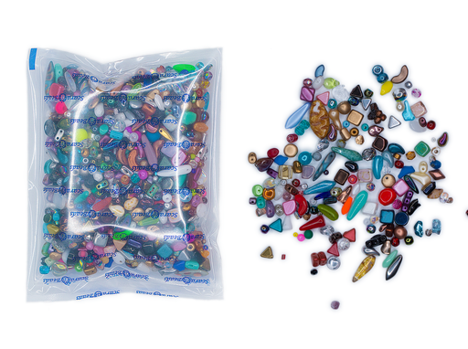 40 g Mix Glass Beads Bad Quality, Different Shapes and Sizes