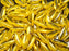 25 pcs Dagger Pressed Beads, 5x16mm, Light Yellow Combi Yellow, Czech Glass