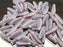 25 pcs Dagger Pressed Beads, 5x16mm, Lilac Combi Matte, Czech Glass