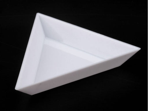1 pc Plastic Bead Sorting Trays, Triangle, 75x75x75mm, White