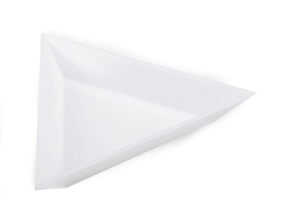 1 pc Plastic Bead Sorting Trays, Triangle, 75x75x75mm, White