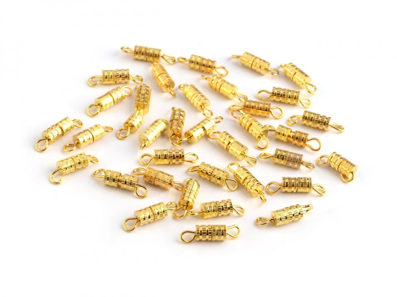 1 pc Barrel Screw Clasp, 10mm, Gold Plated