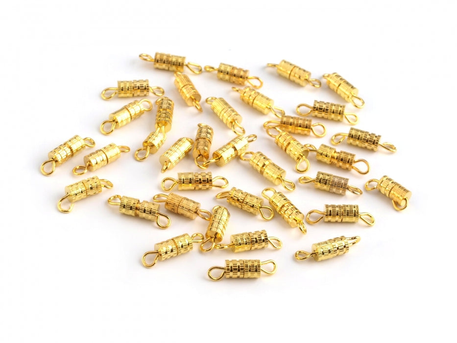 1 pc Barrel Screw Clasp, 10mm, Gold Plated