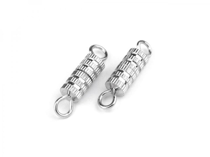1 pc Barrel Screw Clasp, 10mm, Platinum Plated