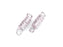 1 pc Barrel Screw Clasp, 10mm, Silver Pink Plated