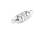 1 pc Magnetic Roller Clasp, 5x18mm, Silver Plated