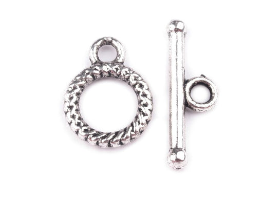 1 pc Smooth Round Toggle Clasp, 10mm, Platinum Plated