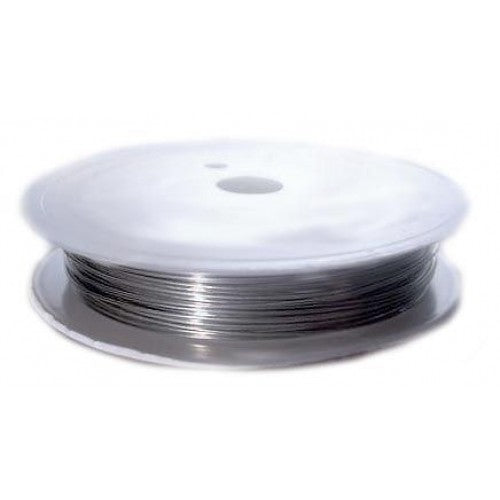 1 pc Wire, 0.5mm (0.02inch) x 5m (5yd), Silver Plated