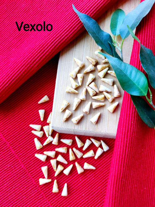 30 pcs 2-hole Vexolo® Beads, 5x8mm, Crystal, Czech Glass