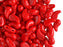 20 pcs 2-hole ZoliDuo® Right Pressed Beads, 5x8mm, Opaque Coral Red, Czech Glass