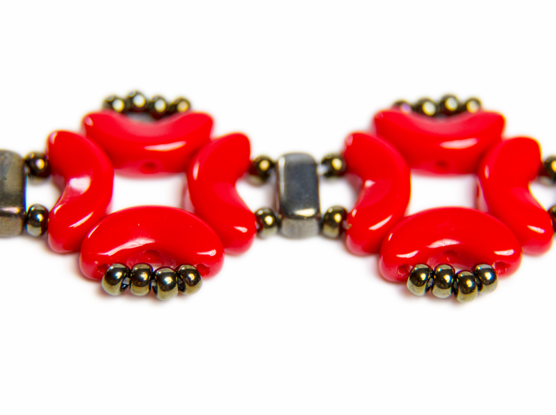1 pc DIY Beading Kit for Jewelry Making (Bracelet) Magic Identity, Red, Czech Glass Beads