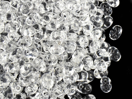 20 g 2-hole SuperDuo™ Seed Beads, 2.5x5mm, Crystal, Czech Glass