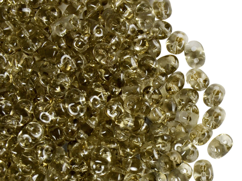20 g 2-hole SuperDuo™ Seed Beads, 2.5x5mm, Smoke Topaz, Czech Glass
