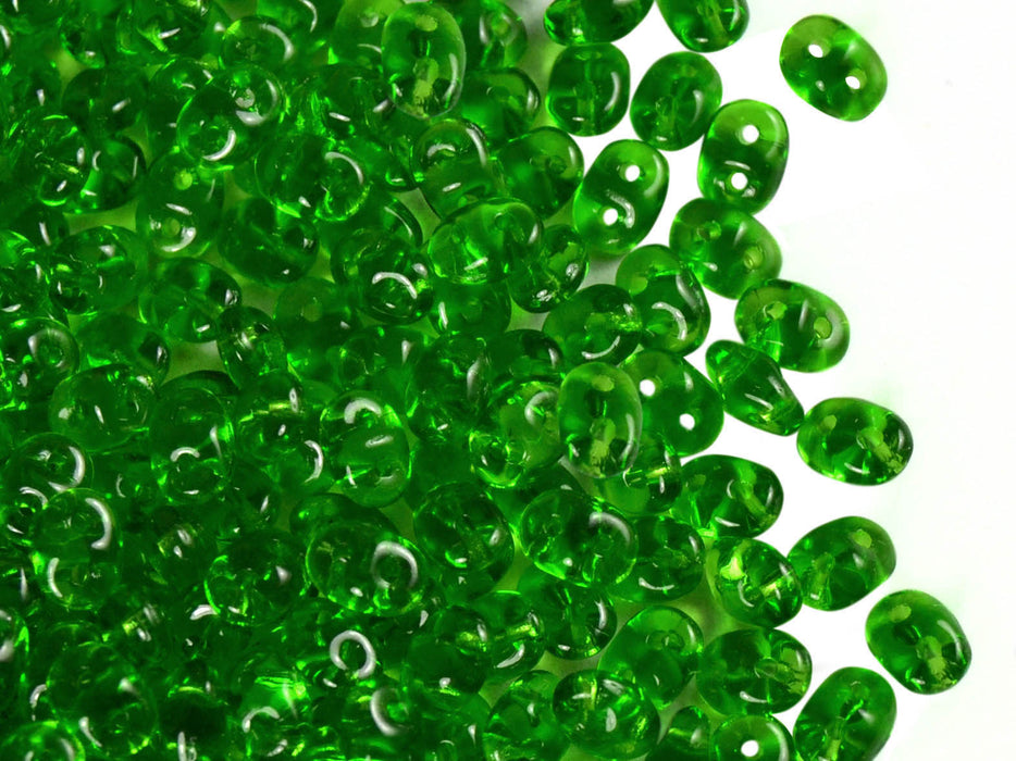 20 g 2-hole SuperDuo™ Seed Beads, 2.5x5mm, Chrysolite, Czech Glass