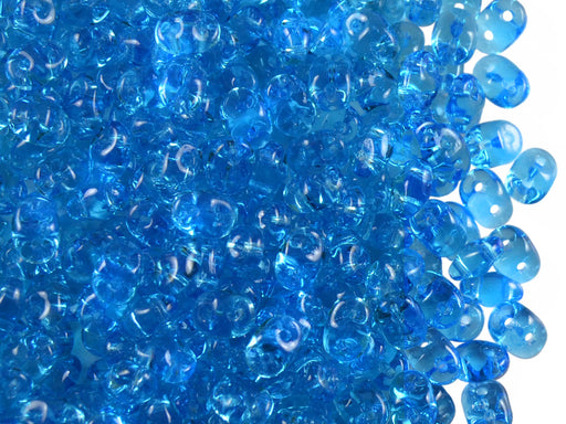 20 g 2-hole SuperDuo™ Seed Beads, 2.5x5mm, Aquamarine, Czech Glass