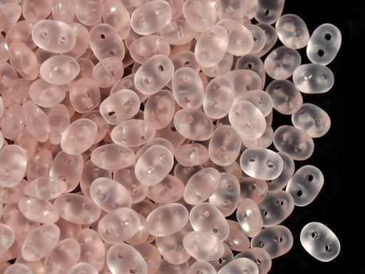 20 g 2-hole SuperDuo™ Seed Beads, 2.5x5mm, Rosaline Matte, Czech Glass