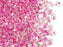 20 g 2-hole SuperDuo™ Seed Beads, 2.5x5mm, Crystal Pink Lined, Czech Glass