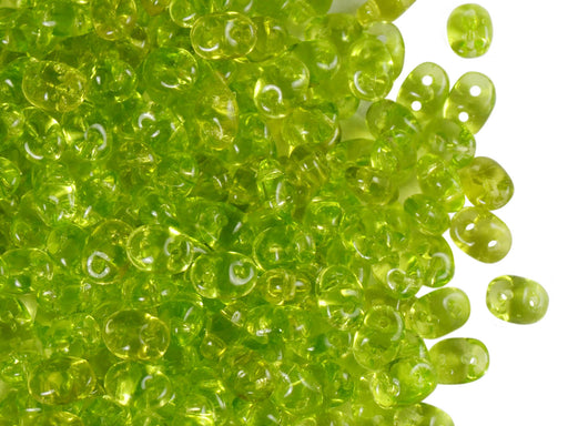 20 g 2-hole SuperDuo™ Seed Beads, 2.5x5mm, Olivine, Czech Glass