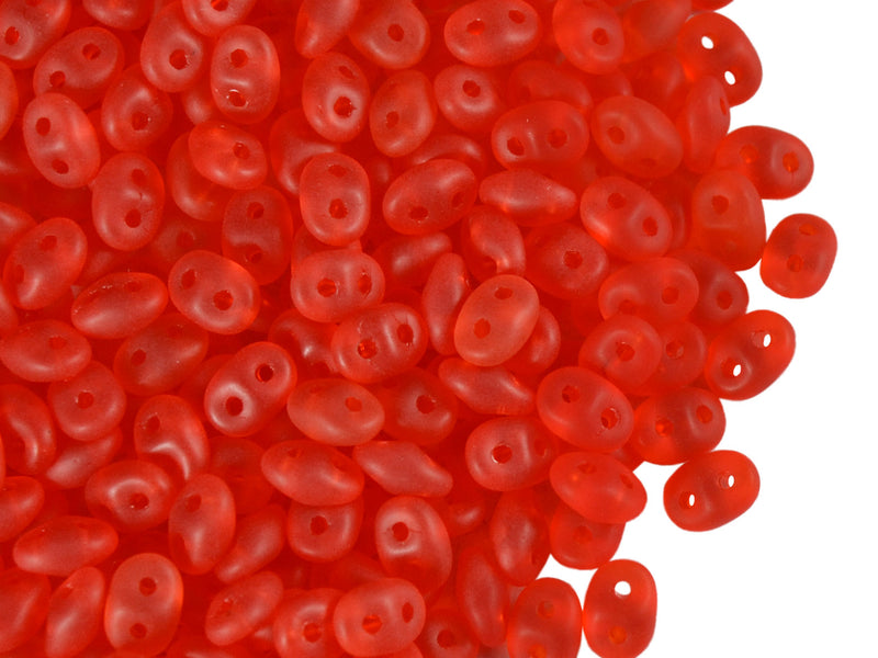20 g 2-hole SuperDuo™ Seed Beads, 2.5x5mm, Hyacinth Matte, Czech Glass