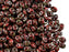20 g 2-hole SuperDuo™ Seed Beads, 2.5x5mm, Coral Red Travertine Dark, Czech Glass