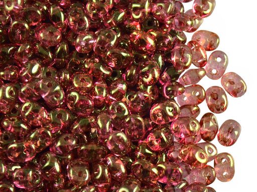 20 g 2-hole SuperDuo™ Seed Beads, 2.5x5mm, Crystal Red Luster, Czech Glass