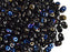 20 g 2-hole SuperDuo™ Seed Beads, 2.5x5mm, Jet Azuro AB, Czech Glass