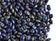 20 g 2-hole SuperDuo™ Seed Beads, 2.5x5mm, Opaque Blue Picasso Luster, Czech Glass
