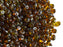 20 g 2-hole SuperDuo™ Seed Beads, 2.5x5mm, Amber Picasso Luster, Czech Glass