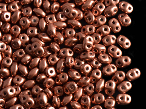20 g 2-hole SuperDuo™ Seed Beads, 2.5x5mm, Crystal Bronze Copper, Czech Glass