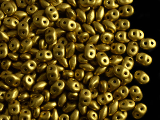 20 g 2-hole SuperDuo™ Seed Beads, 2.5x5mm, Crystal Bronze Olive Gold, Czech Glass
