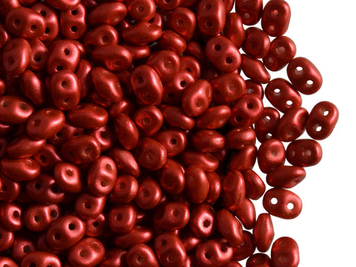 20 g 2-hole SuperDuo™ Seed Beads, 2.5x5mm, Lava Red, Czech Glass