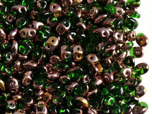 20 g 2-hole SuperDuo™ Seed Beads, 2.5x5mm, Chrysolite Capri Gold, Czech Glass