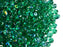20 g 2-hole SuperDuo™ Seed Beads, 2.5x5mm, Emerald AB, Czech Glass